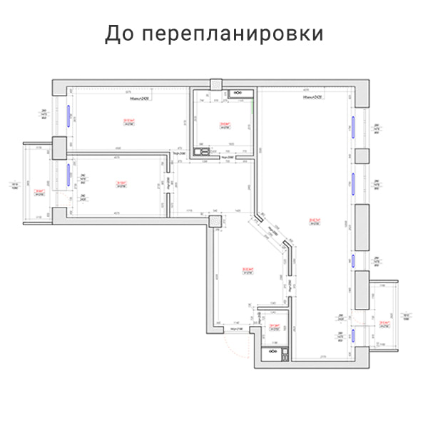 Дизайн 4х-комнатной квартиры с элементами скандинавского стиля