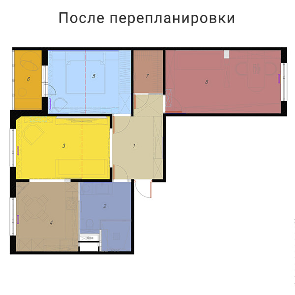 Дизайн интерьера трехкомнатной квартиры с сюрреалистичными линиями