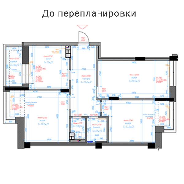 Дизайн 3-комнатной квартиры в винных оттенках