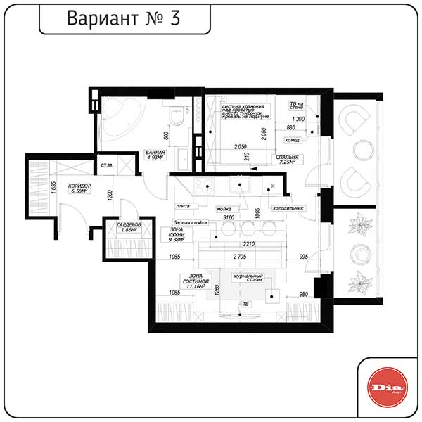Дизайн-проект квартиры-студии поэтапно с фото и туром в виртуальной реальности vr