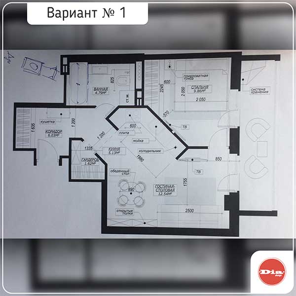 Дизайн-проект квартиры-студии поэтапно с фото и туром в виртуальной реальности vr