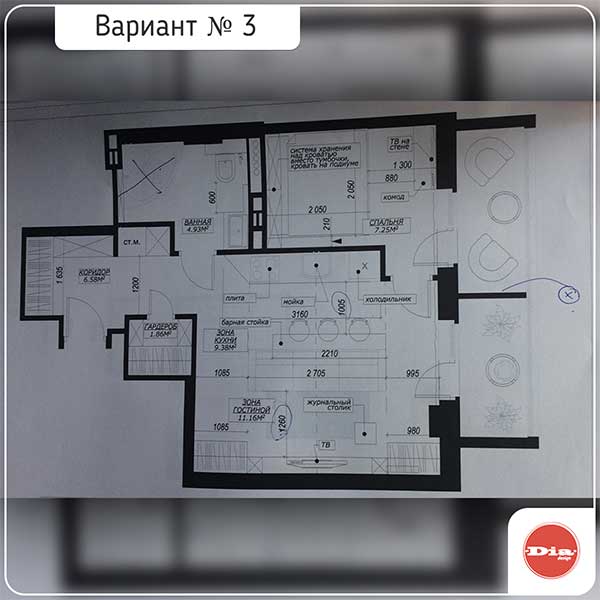 Дизайн-проект квартиры-студии поэтапно с фото и туром в виртуальной реальности vr