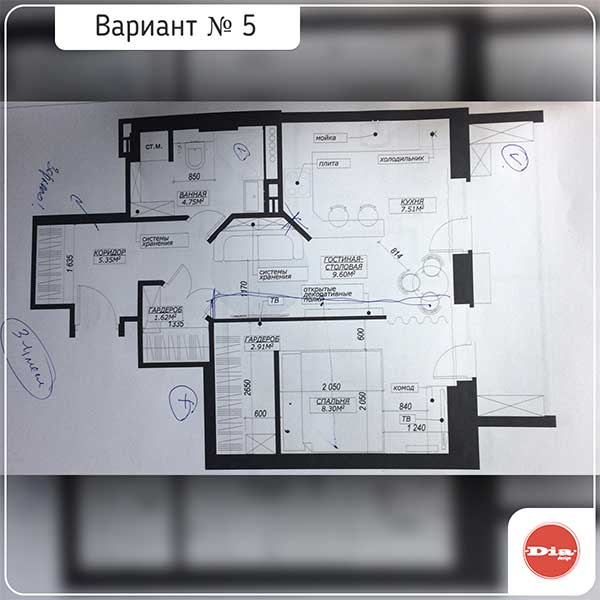 Дизайн-проект квартиры-студии поэтапно с фото и туром в виртуальной реальности vr
