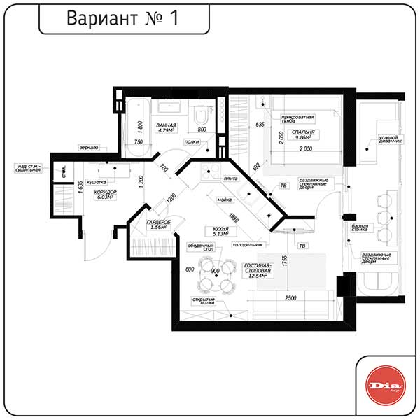 Дизайн-проект квартиры-студии поэтапно с фото и туром в виртуальной реальности vr