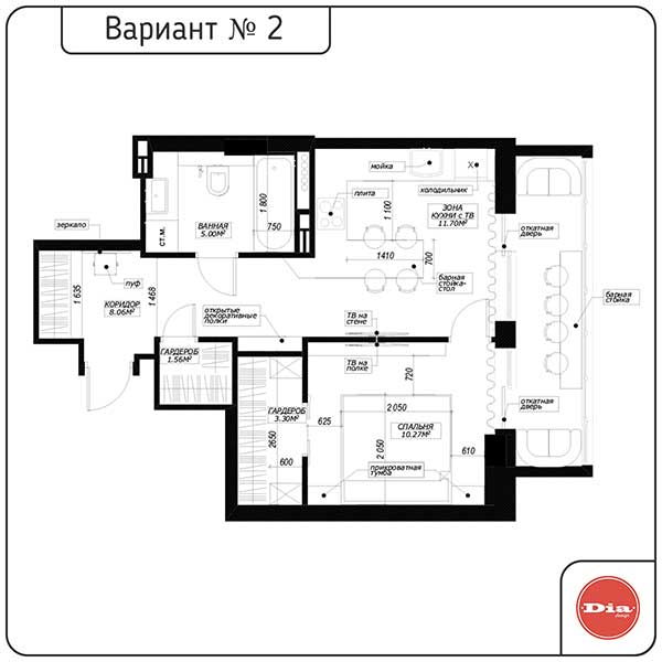 Дизайн-проект квартиры-студии поэтапно с фото и туром в виртуальной реальности vr
