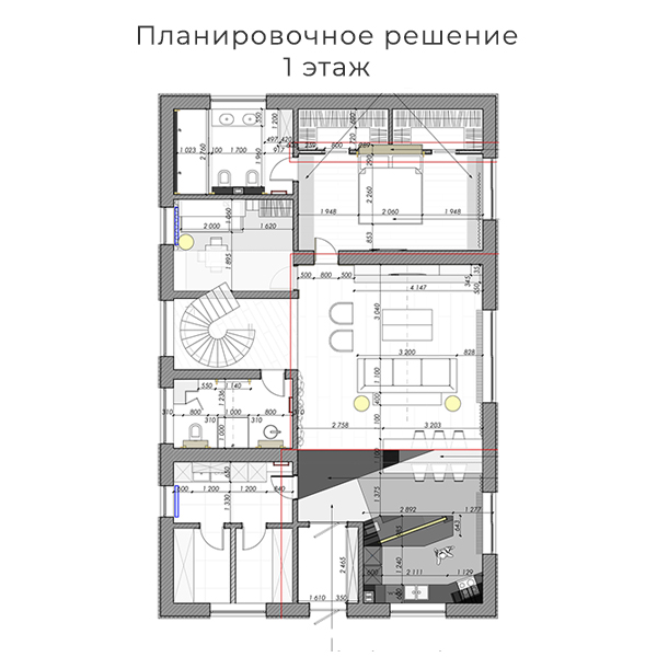 Необычный «киношный» интерьер: современный дизайн коттеджа