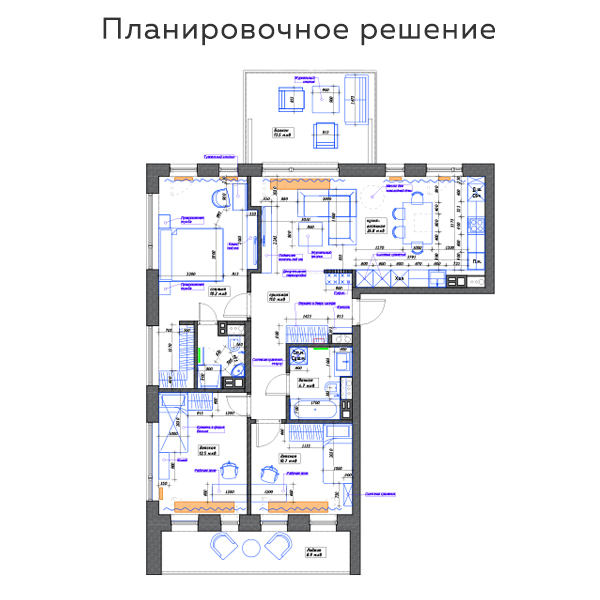 планировка квартиры с 2 балконами