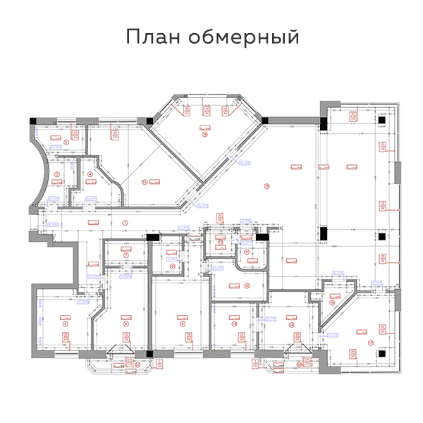 Дизайн квартиры с нестандартной планировкой и пятью спальнями