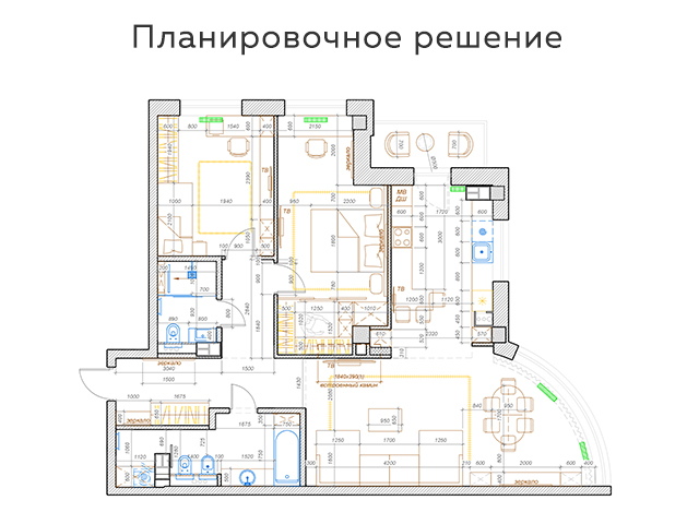 планировочное решение интерьер