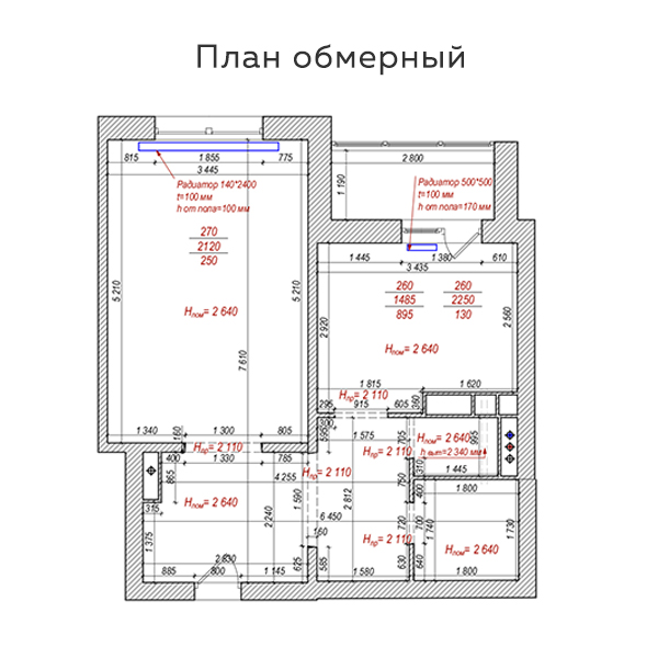 план обмерный интерьер