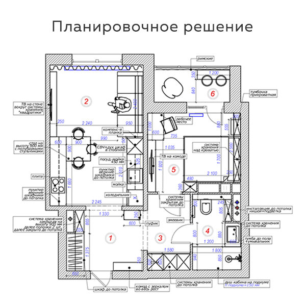 планировочное решение интерьер
