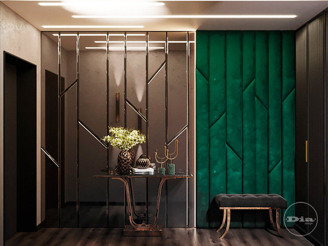 Современный дизайн интерьера квартиры в темно-серых тонах