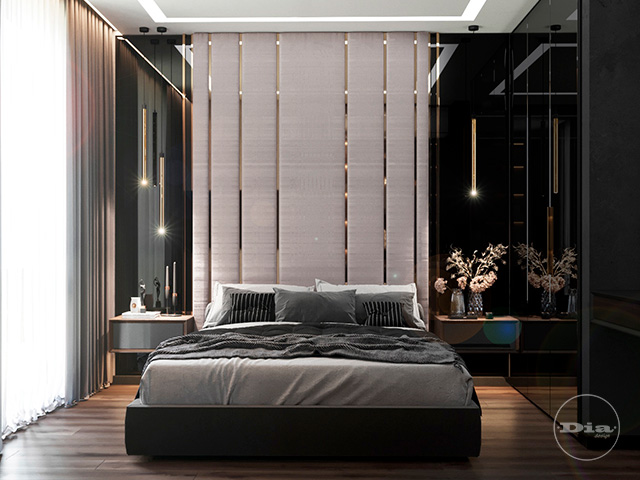 Современный дизайн интерьера квартиры в темно-серых тонах