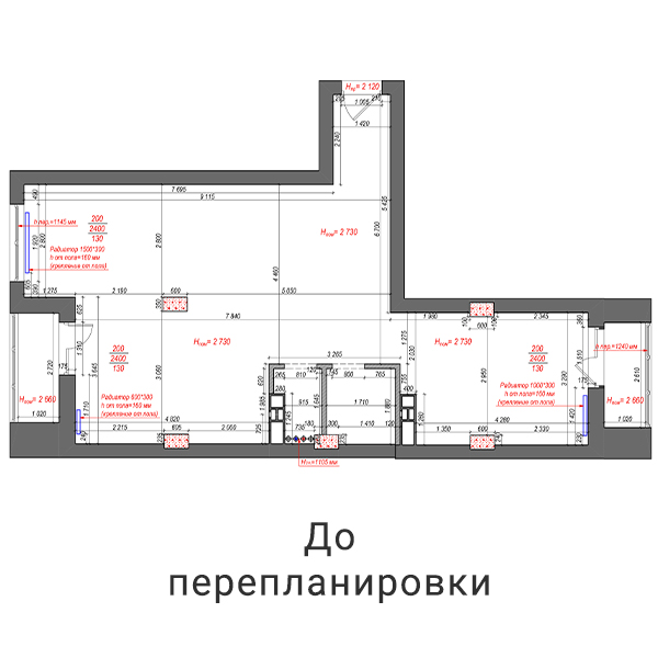 Современный дизайн интерьера квартиры в темно-серых тонах