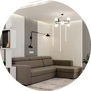 Дизайн квартиры со сложной планировкой в современном стиле